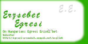 erzsebet egresi business card